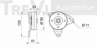 TREVI AUTOMOTIVE ta1022 -  Паразитный / ведущий ролик, поликлиновой ремень